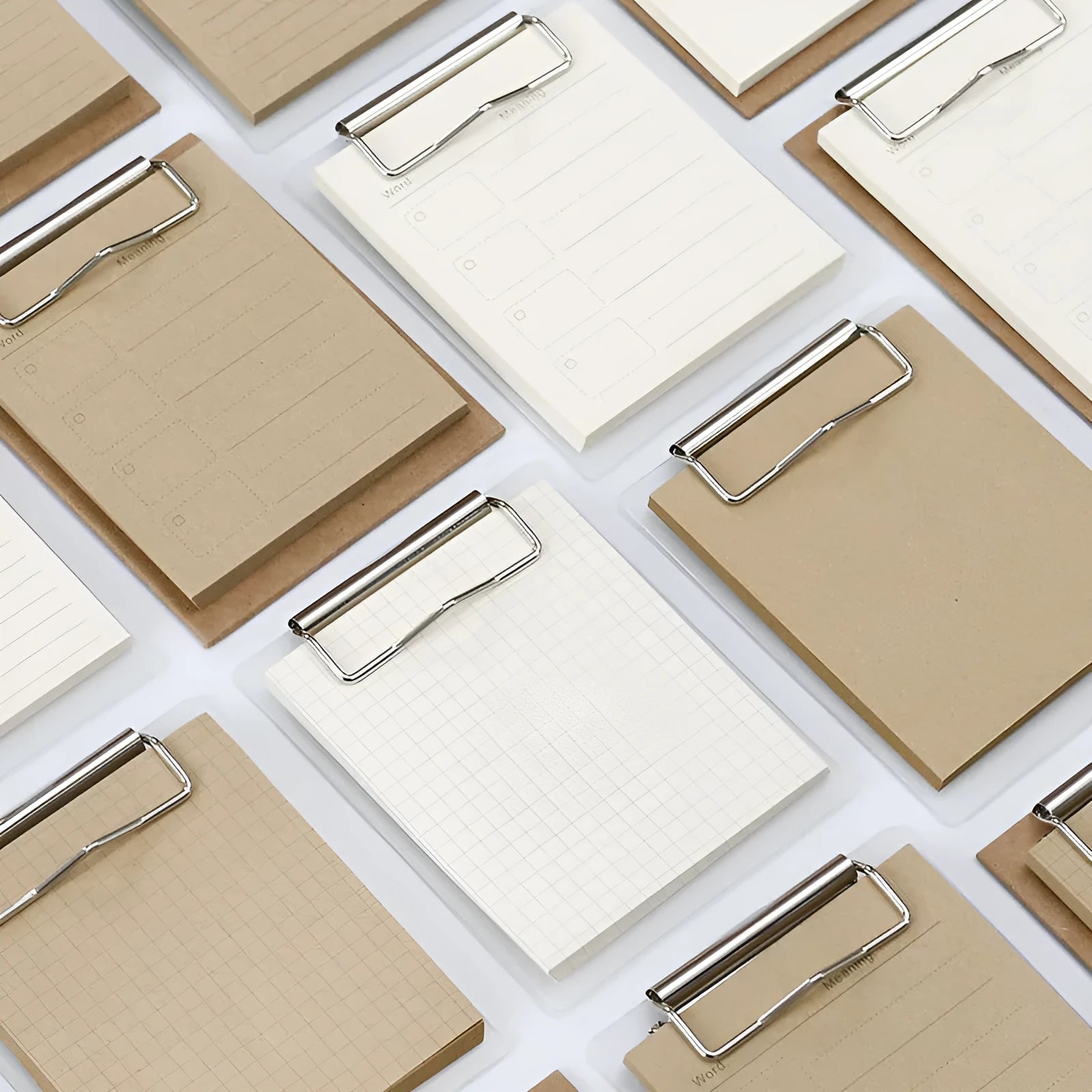 Cowhide colour board clip sticky note with 50 sheets and PP board cover