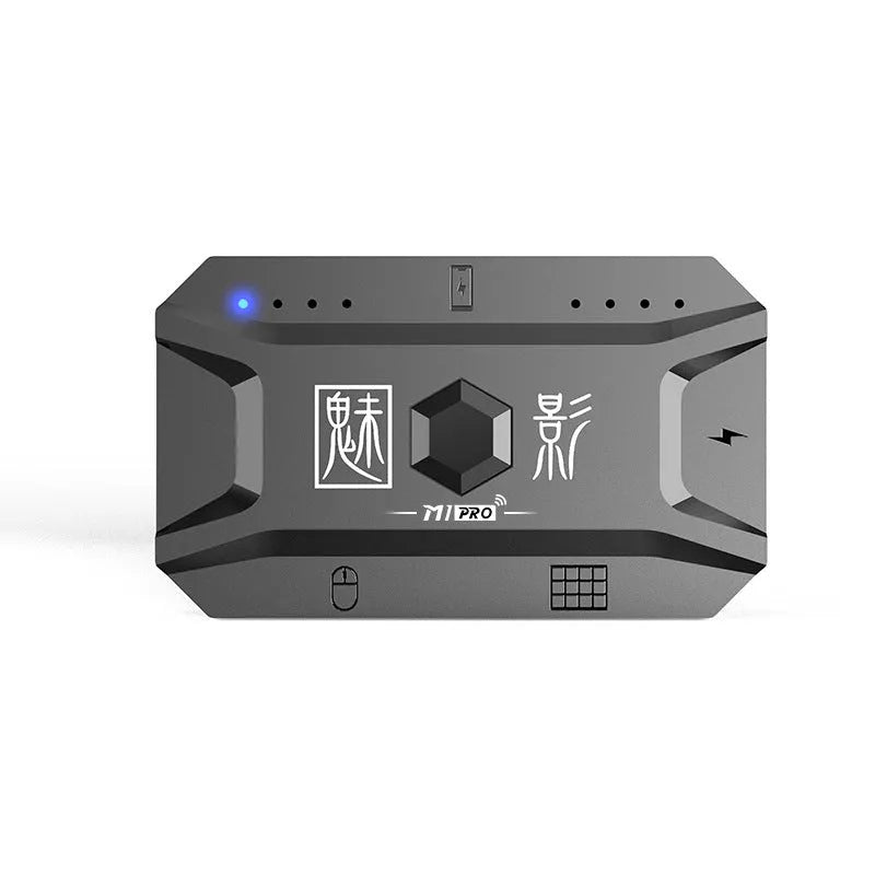Grey ABS plastic mobile gaming converter set with keyboard and mouse throne for USB connection