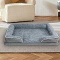 Waterproof removable washable dog kennel pad in light grey dark grey brown colours