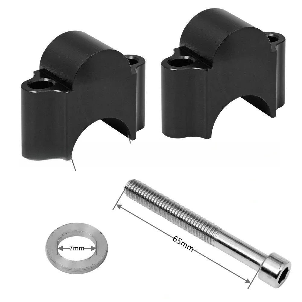 CNC aluminium alloy motorcycle lifting code in 22mm black finish on workbench