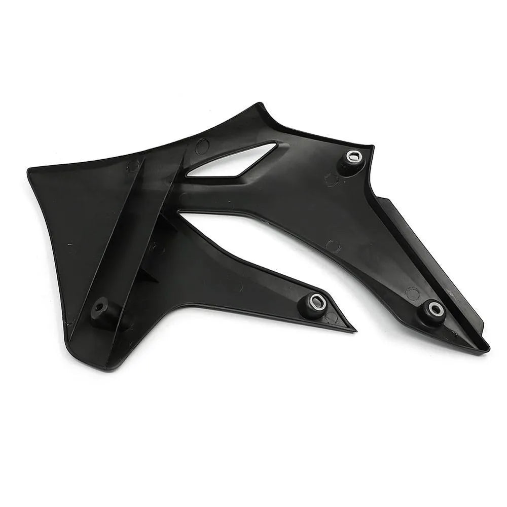 Pair of black PP injection fuel tank side plates for KLX250 1994-2007