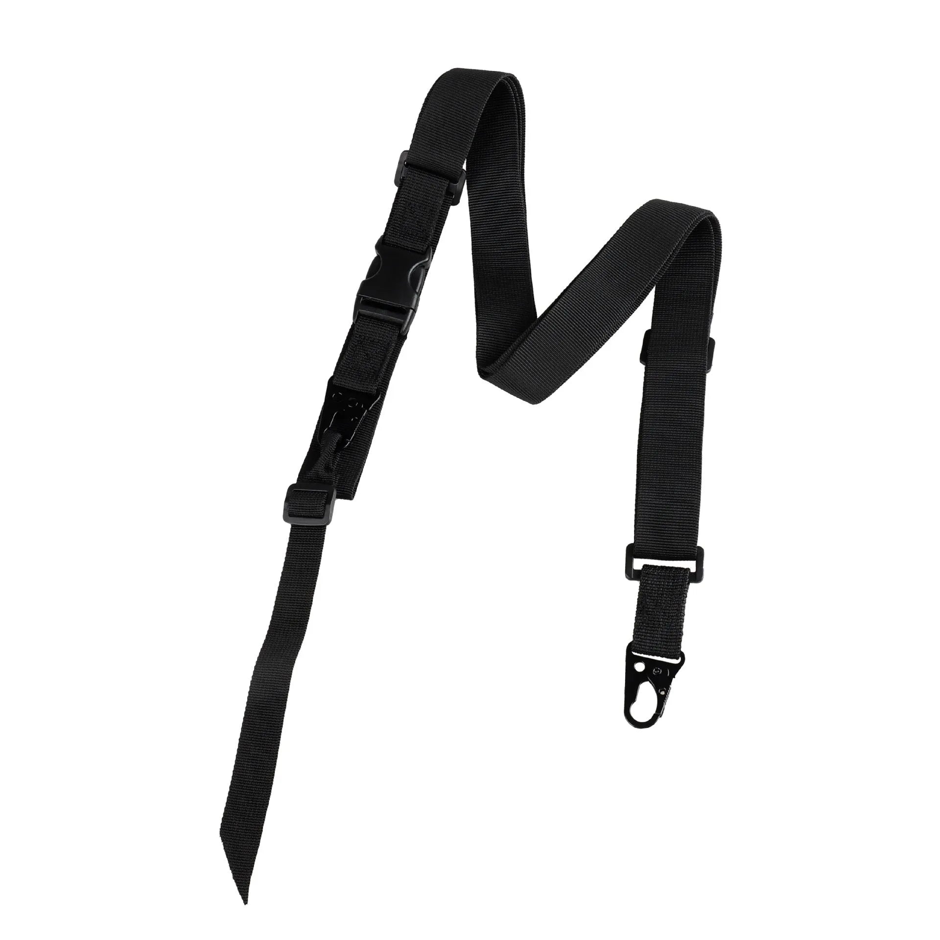Nylon crossbody sling strap with alloy buckle in black, army green, or khaki colours
