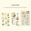 Huazhisen Series forest theme art sticker pack showing transfer paper and cotton linen sheets in literary style
