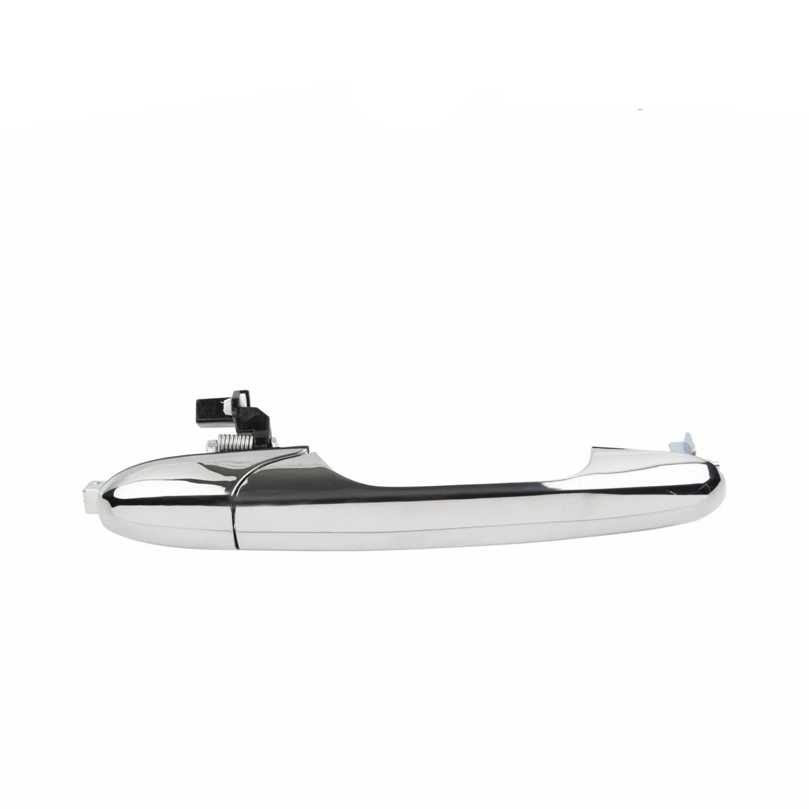 Black plastic Fiat 500 car door handle replacement part measuring 16.2 cm long