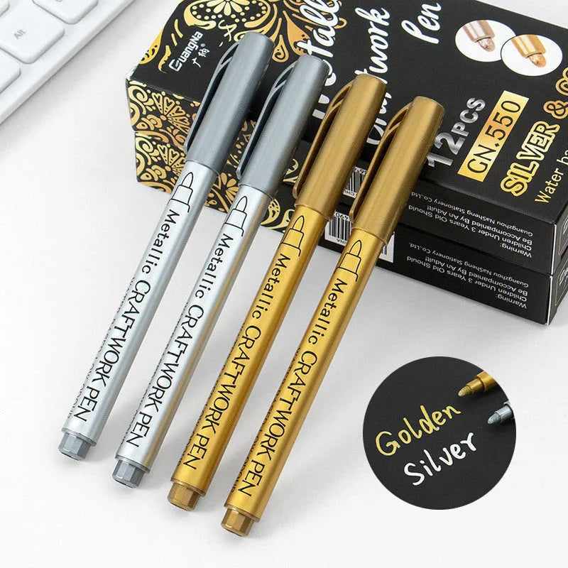 14cm metal paint pen with plastic casing for permanent marking on metal surfaces
