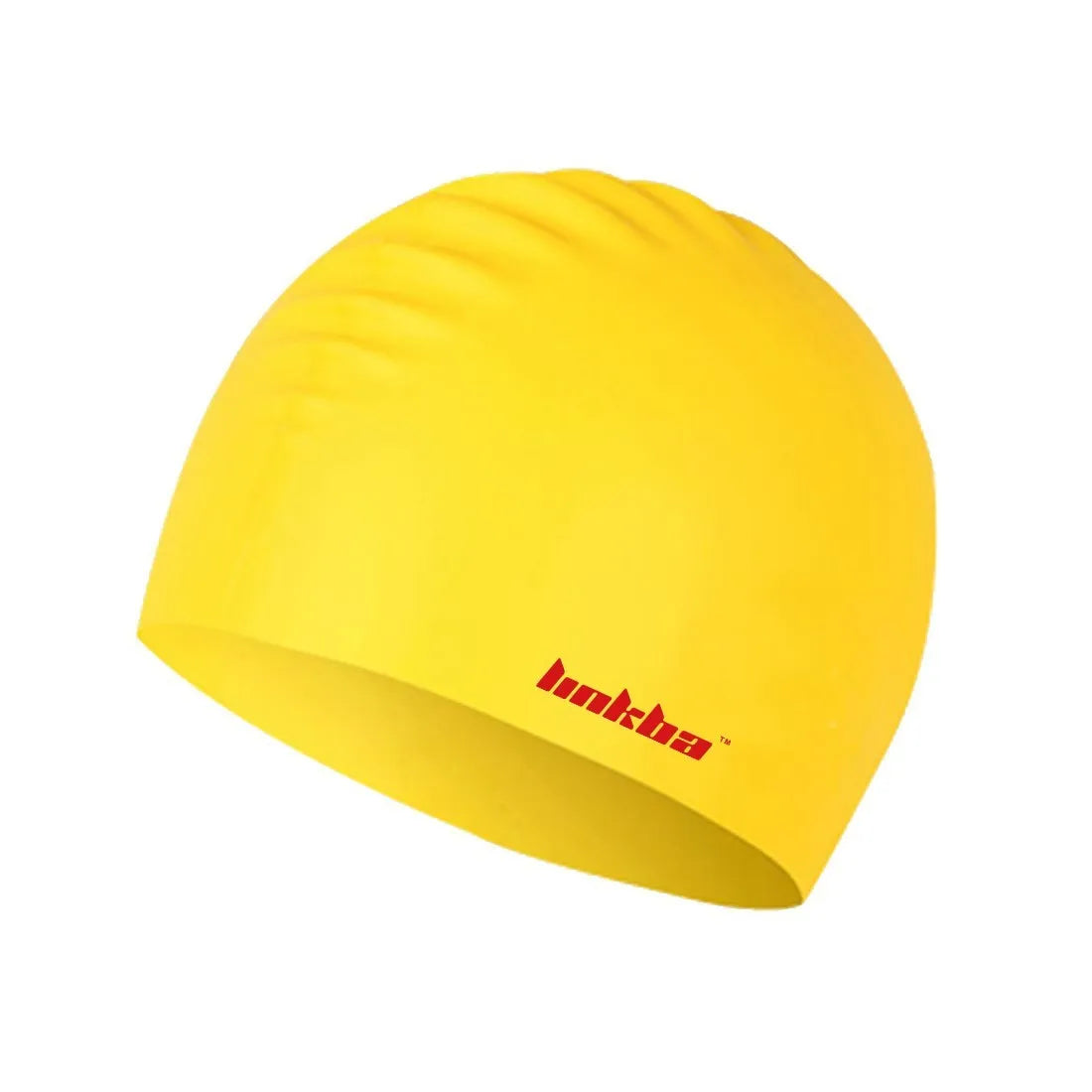Silicone swimming cap with waterproof earmuffs design in multiple colour options for swimming