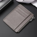 First layer cowhide leather card holder with zipper or no zipper in eight colours including black brown and red.