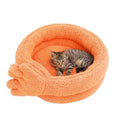 Yellow pet kennel plush mattress measuring 48x20cm for cat and dog autumn winter sleeping