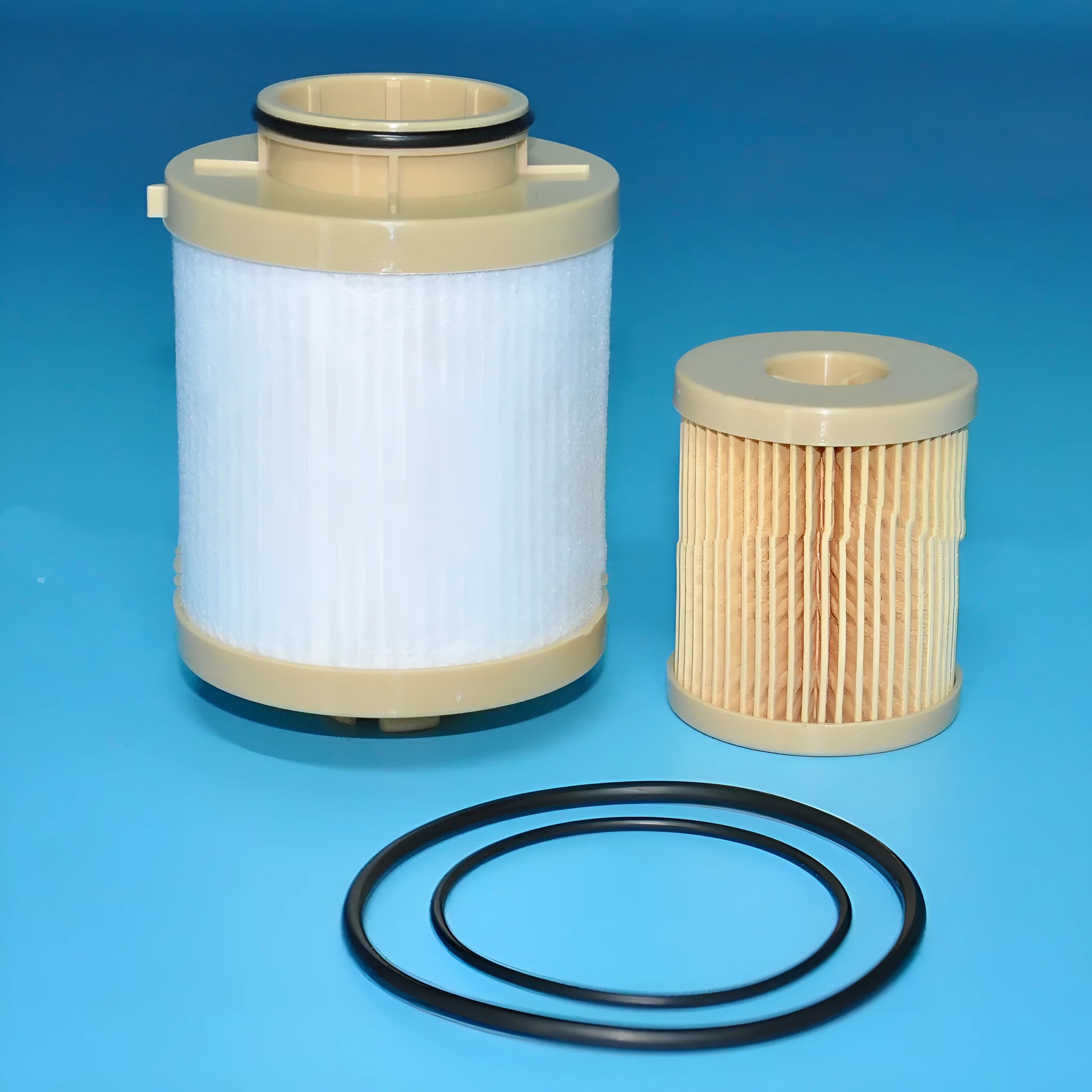 FD4616 diesel fuel filter for Ford trucks showing dimensions and part number markings