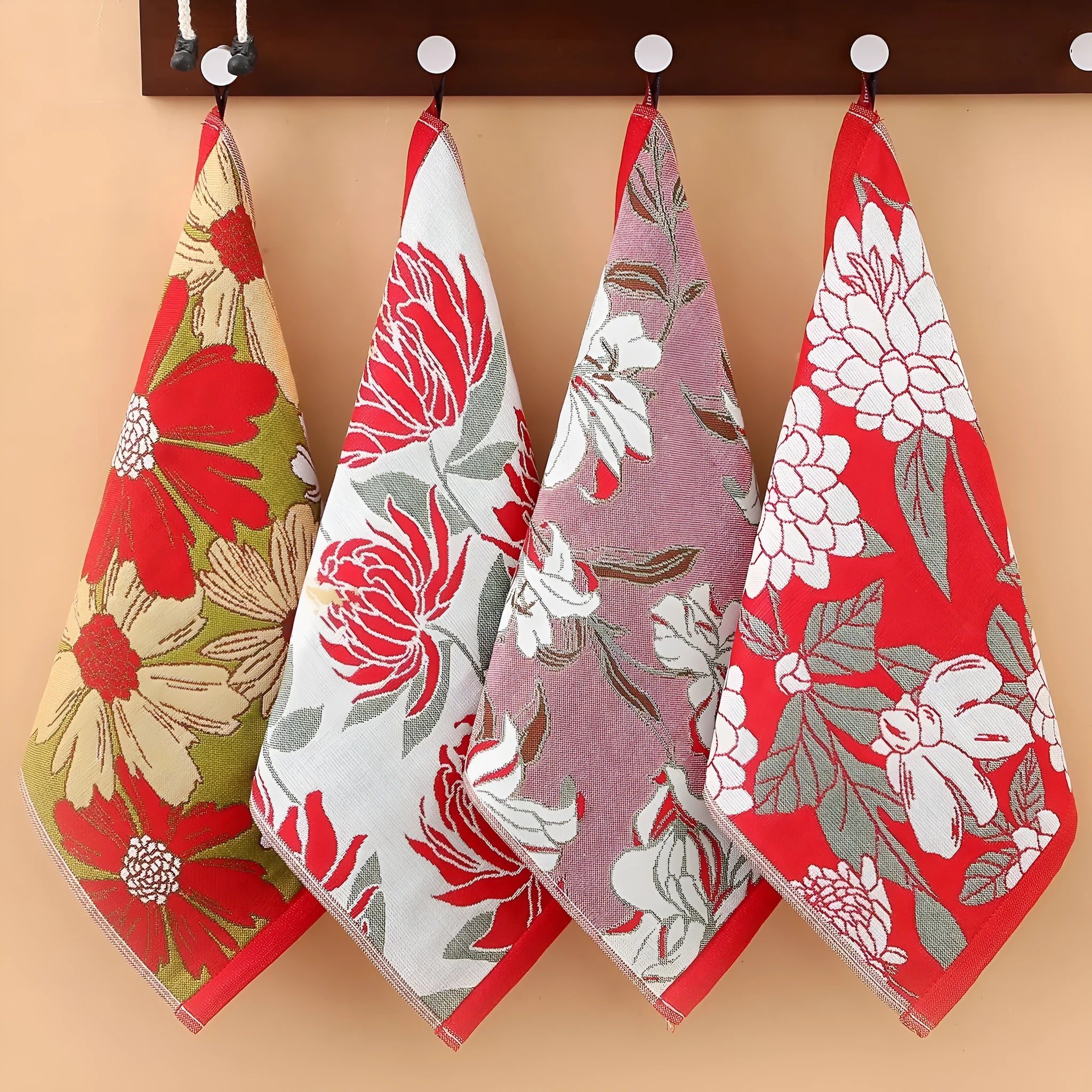 Class A cotton gauze square towel for kids, lint-free hanging handkerchief, 40x34cm, pure cotton plain weave, multi-colour pack