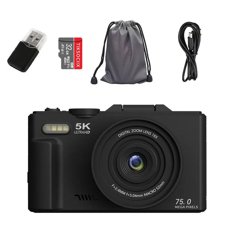 Compact CCD HD digital camera with WiFi transmission, full HD screen, 11.5cm x 4.6cm x 6.95cm, in black, pink, or white
