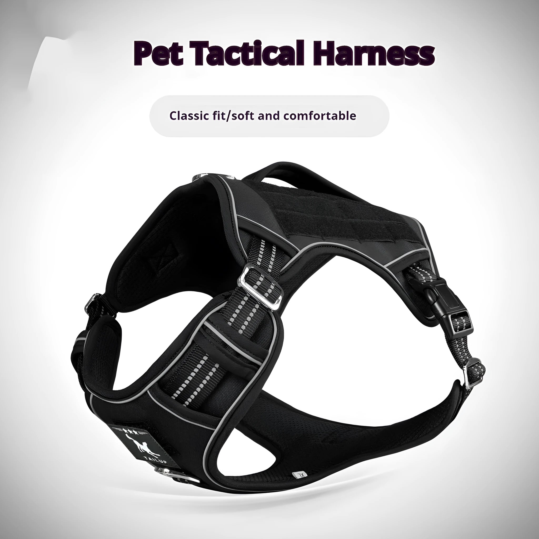 Tactical working dog chest strap in Oxford cloth, shown in camouflage colour