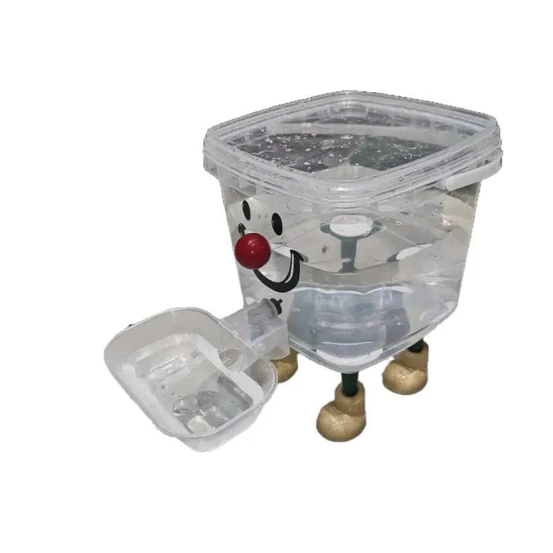 Cute dopamine cat automatic water dispenser in red nose colour, 3-litre capacity, made from ABS plastic