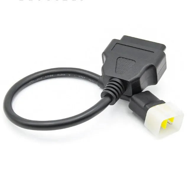 OBD to 6 pin Delphi motorcycle adapter cable, 33cm length, 12-24V