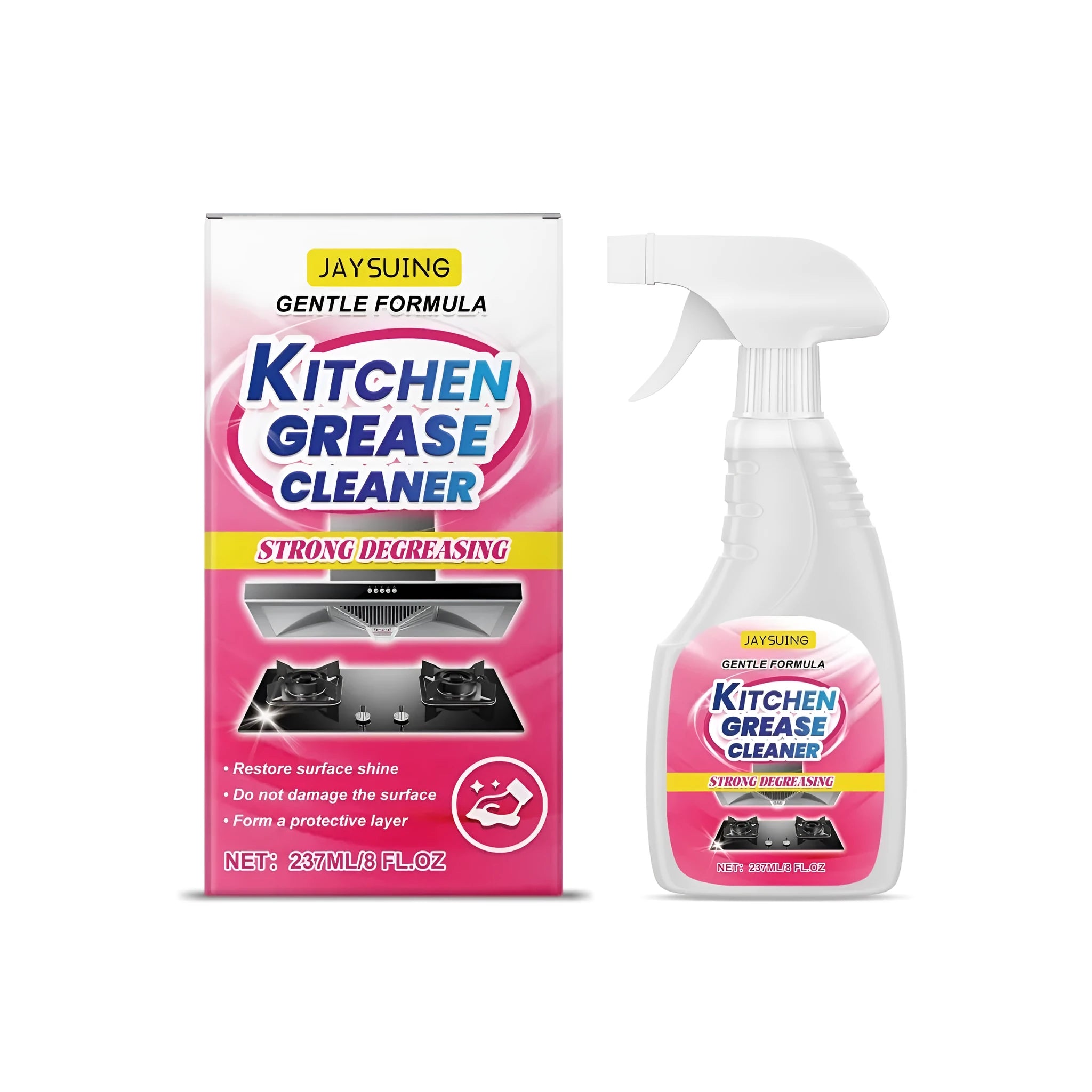 237ml bottle of kitchen grease cleaner spray for cleaning stovetops and ovens