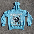 Loose street hipster pullover with personalised letter printing on the front in orange