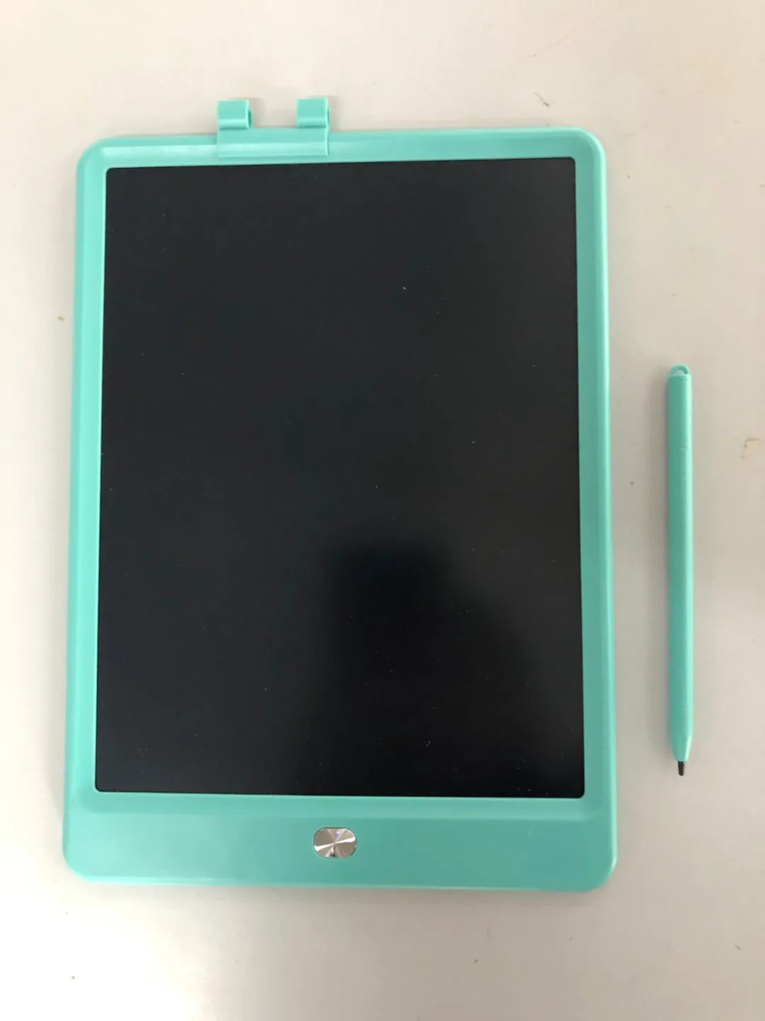 10 inch children's LCD writing tablet with colourful screen, blue colour option, on a white background