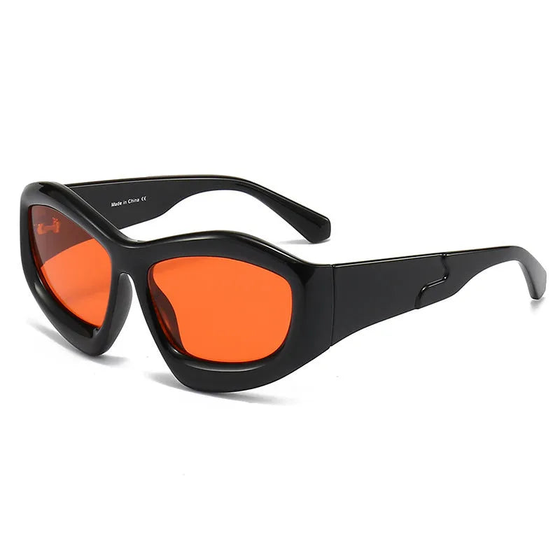 Concave shape sunglasses with bubble lens element in multiple colour options for outdoor sun protection