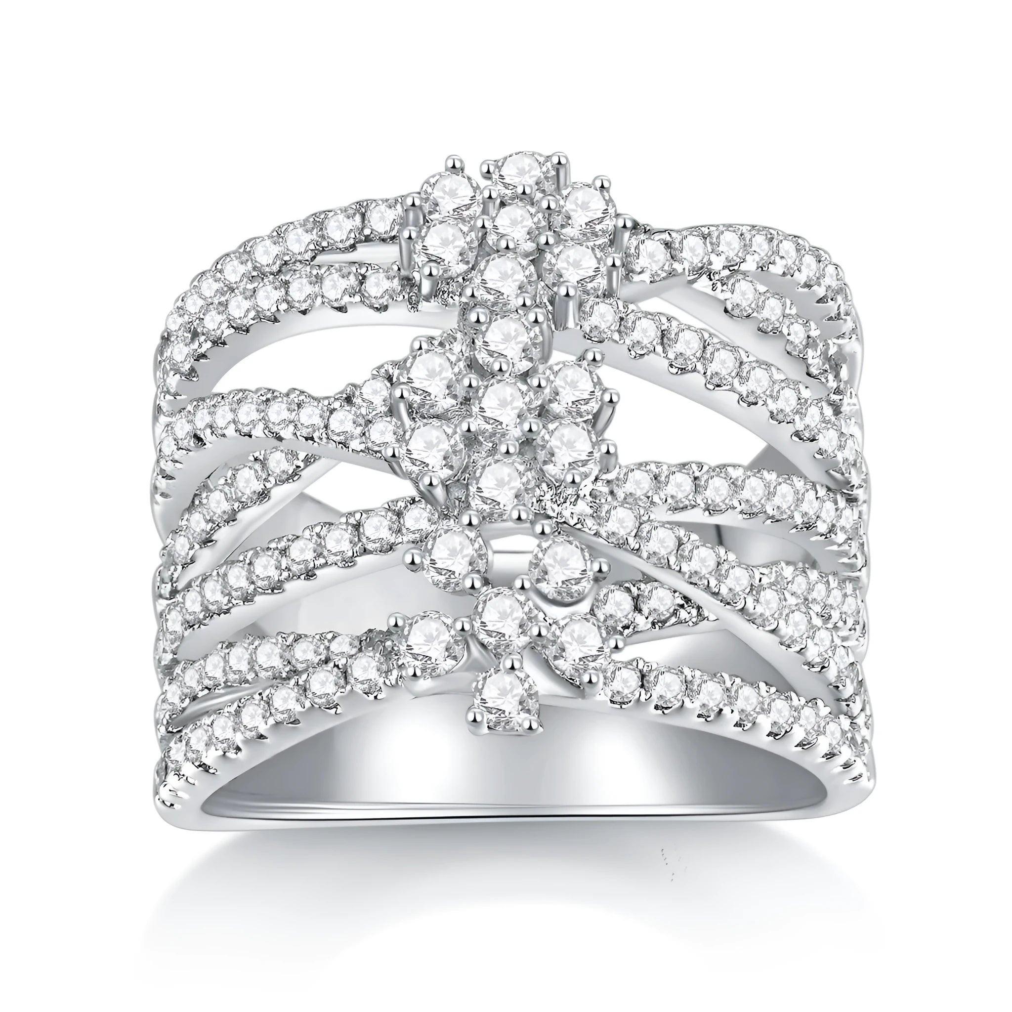 Moissanite wedding ring set in rose gold on S925 silver with platinum plating, gift box, and GRA certificate