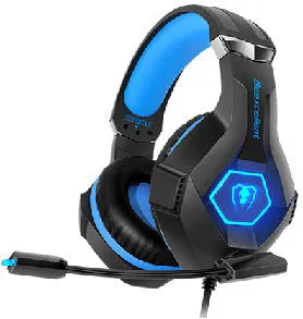 Thunder Wear luminous gaming headset with 50mm drivers and omnidirectional microphone in black with coloured accents