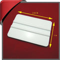 Blue automotive film scraper made from PP plastic, measuring 125x80mm, designed for car decal removal