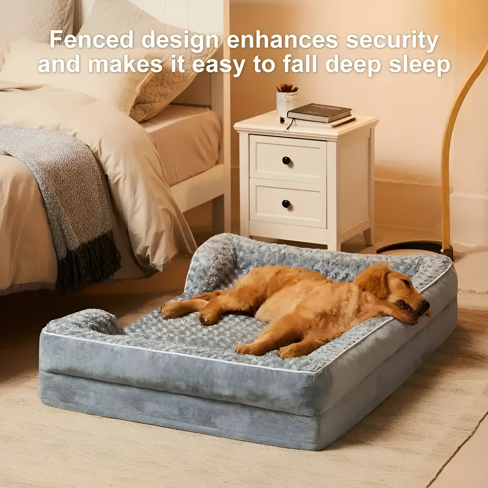 Waterproof removable washable dog kennel pad in light grey dark grey brown colours