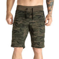 Men's breathable camouflage spandex shorts for outdoor training, middle rise, short leg length