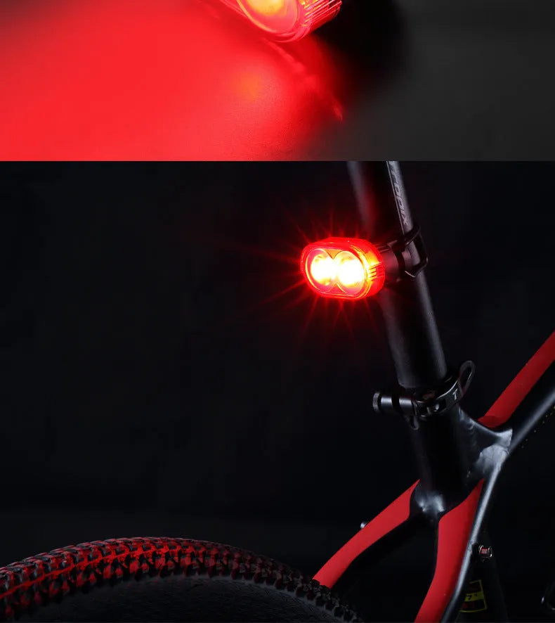 Bicycle LED light smart brake version red colour seatpost mount broken wind clip