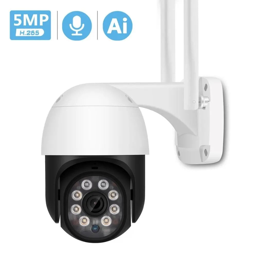 2 inch 5MP wireless outdoor surveillance camera white mini ball ABS housing