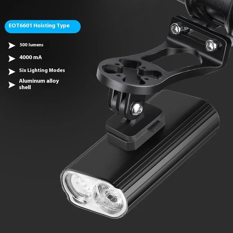 L2 2 bicycle headlight with aluminium alloy body and USB Type-C charging port