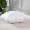 White cotton throw pillow sofa cushion insert with detachable pillowcase, sizes 35x55cm to 75x75cm