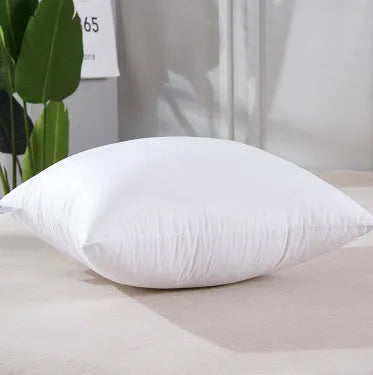 White cotton throw pillow sofa cushion insert with detachable pillowcase, sizes 35x55cm to 75x75cm