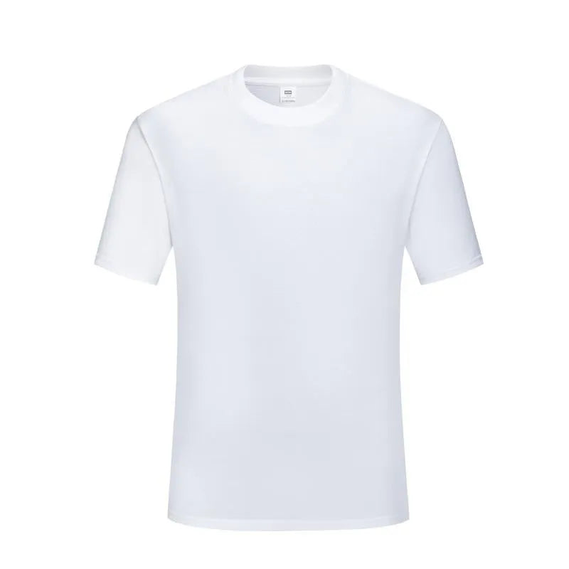 Men's slim fit cotton T-shirt with round neck and short sleeves in black or white colours