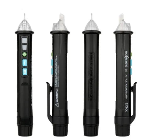 Intelligent voltage test pencil for electrical line detection with sound and light alarms