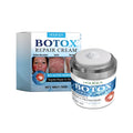 Multi Effect Skin Repair Cream 50g tub with mint leaves allantoin and Botox ingredients on white background