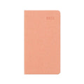 Monthly plan pocket business office notebook with PU leather cover in six colour options sky blue black red pink yellow brown royal blue gray