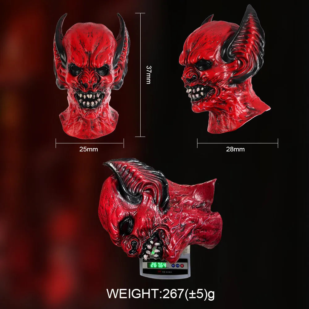 Red bat head cover party mask made from RP foam for Halloween and costume events