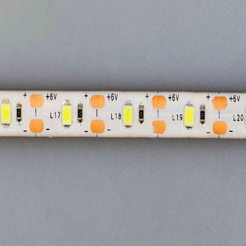 Flexible USB LED light strip with touch control showing positive white and warm white illumination options