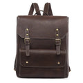 Korean style retro simple backpack in soft PU material with ventilation features