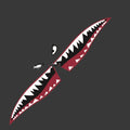 Large format Shark series latte art car body sticker on a vehicle door.