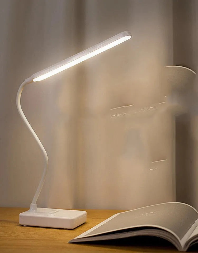 LED eye lamp with touch switch modern simple design plastic lampshade white colour