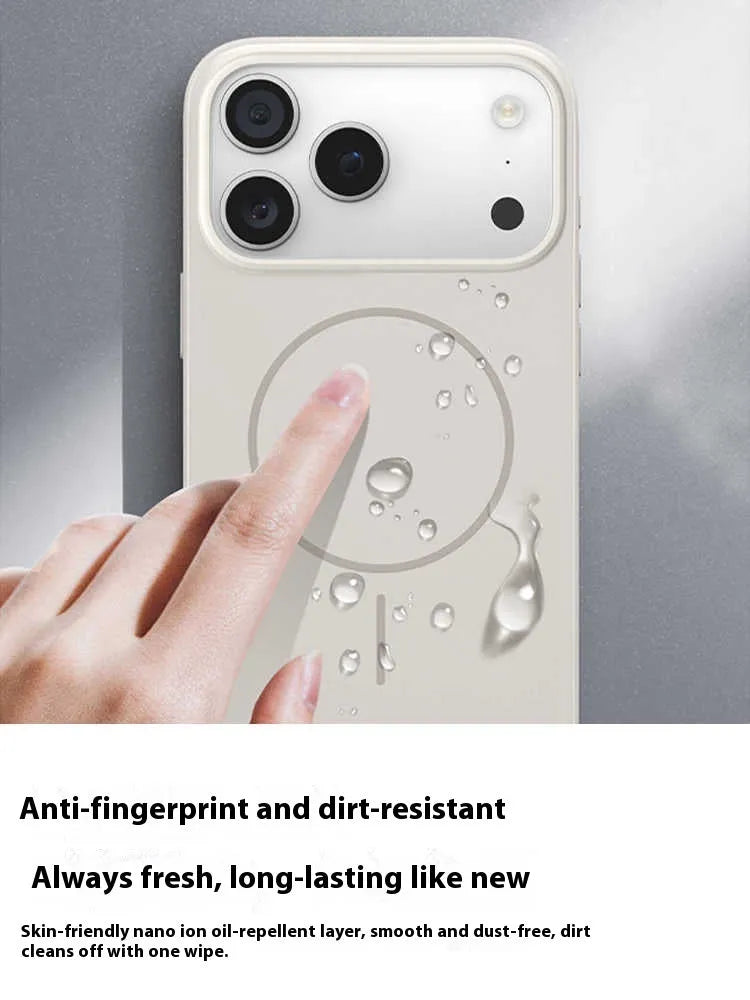 Frosted matte magnetic protective cover for iPhone 17 Pro with camera button protection