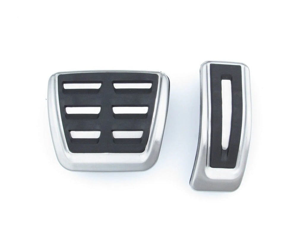 Stainless steel brake accelerator pedal for Porsche Macan measuring 38x12x16cm