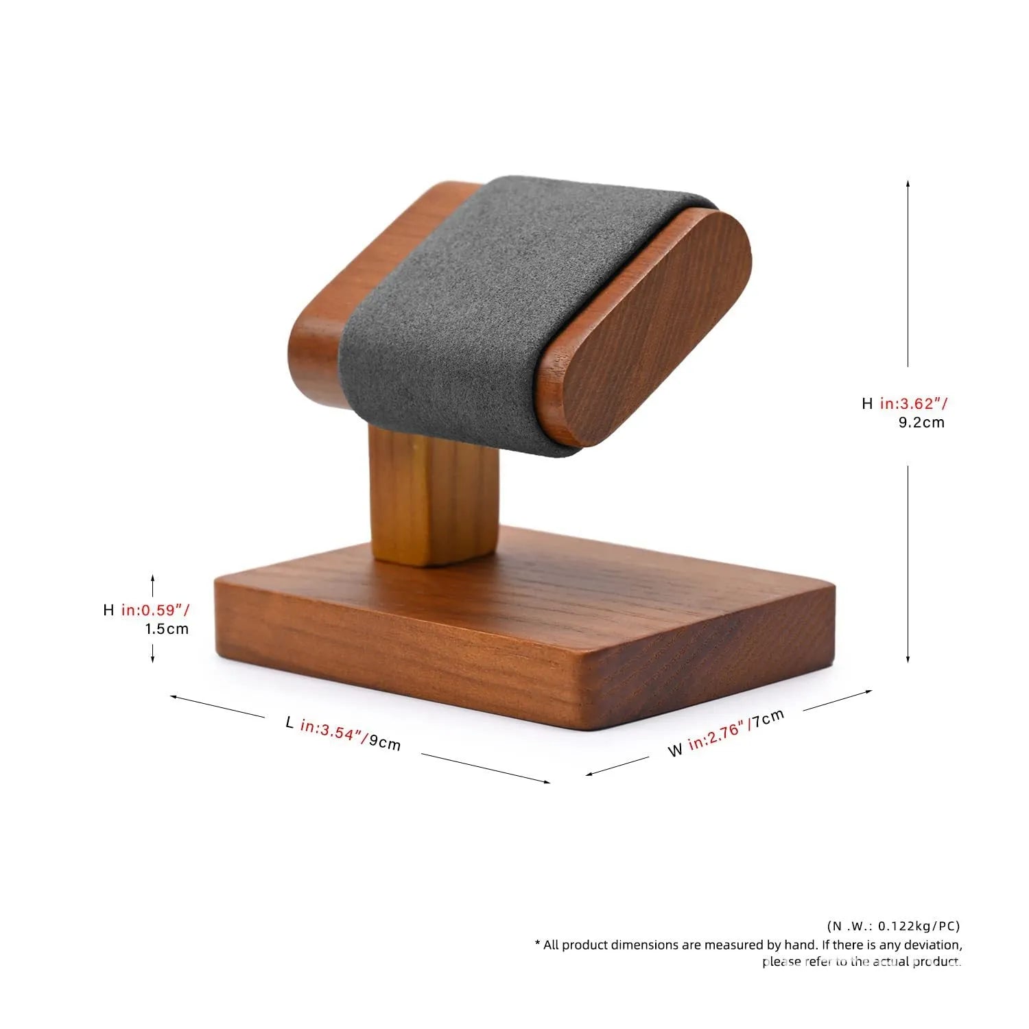 Wooden single table display stand with wood grain finish for desktop decoration