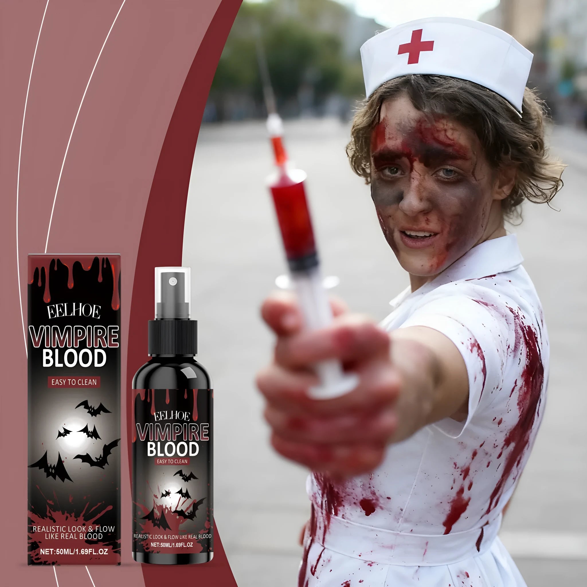 Halloween plasma spray 50ml red liquid decorative spray bottle