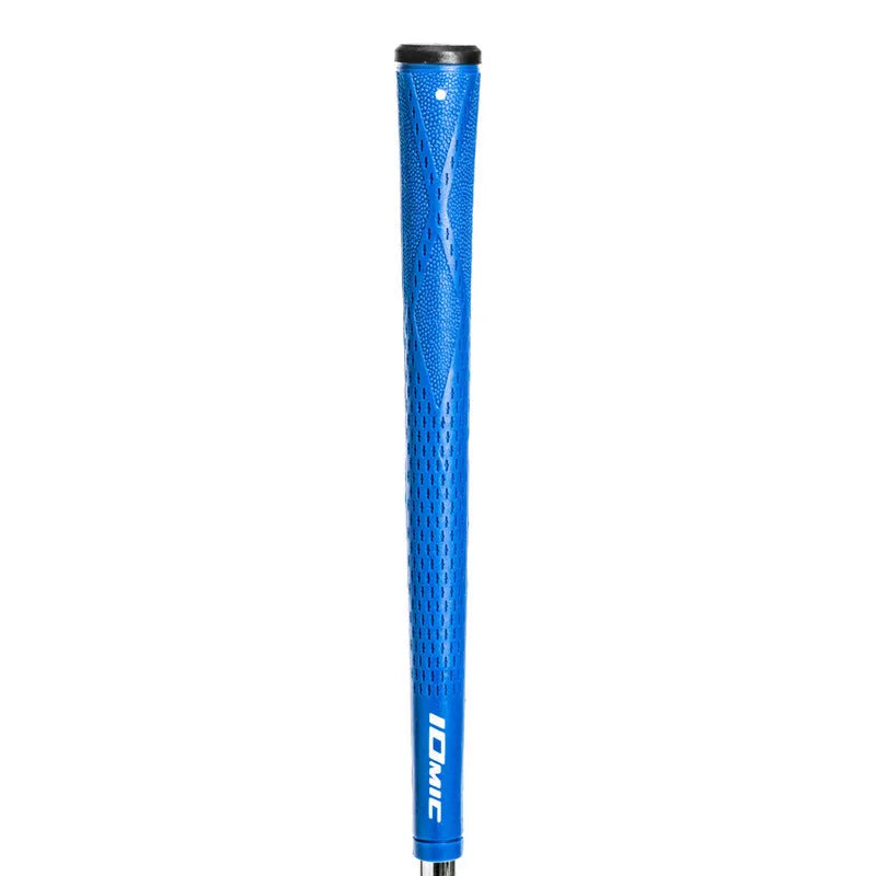 Close-up of a TPE golf club grip showing cross-hatch texture, displayed in red colour option.