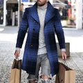 Men's 3D digital print woolen lapel jacket in single-breasted style, 70% polyester blend