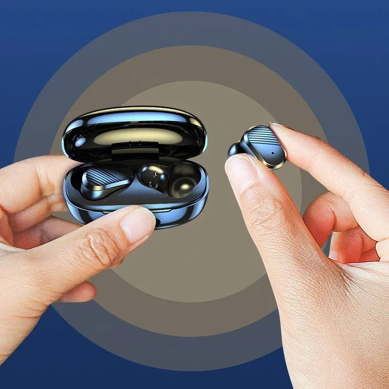 T2 Flagship Black true wireless mini in-ear Bluetooth headset with fingerprint control