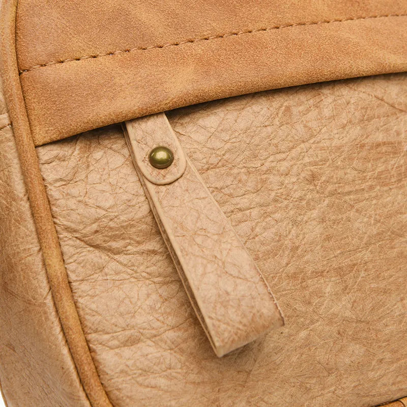 Men's waterproof crossbody bag in European retro style made from paper material