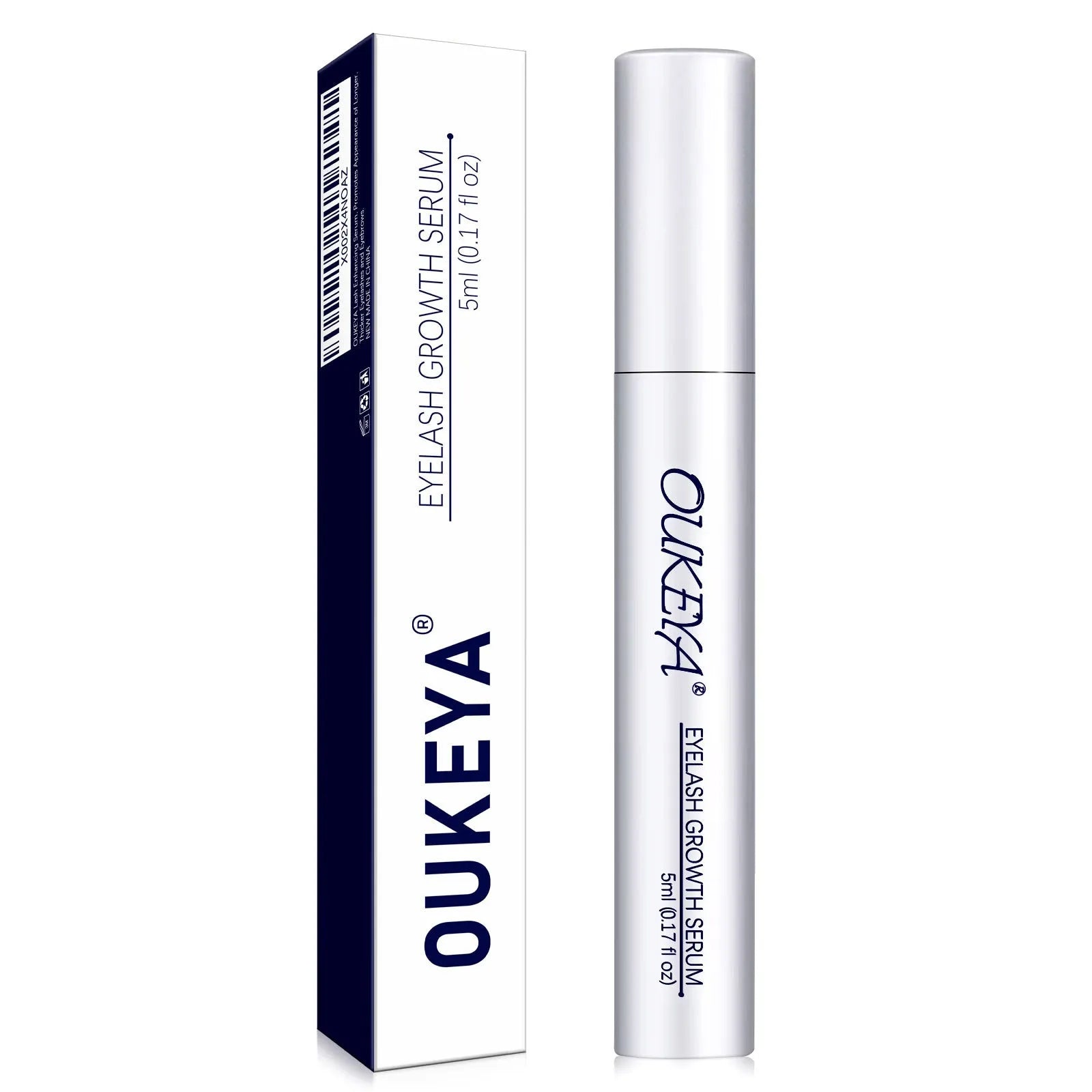 Silver bottle of 5ml eyelash growth essence nutrient solution for lash care.